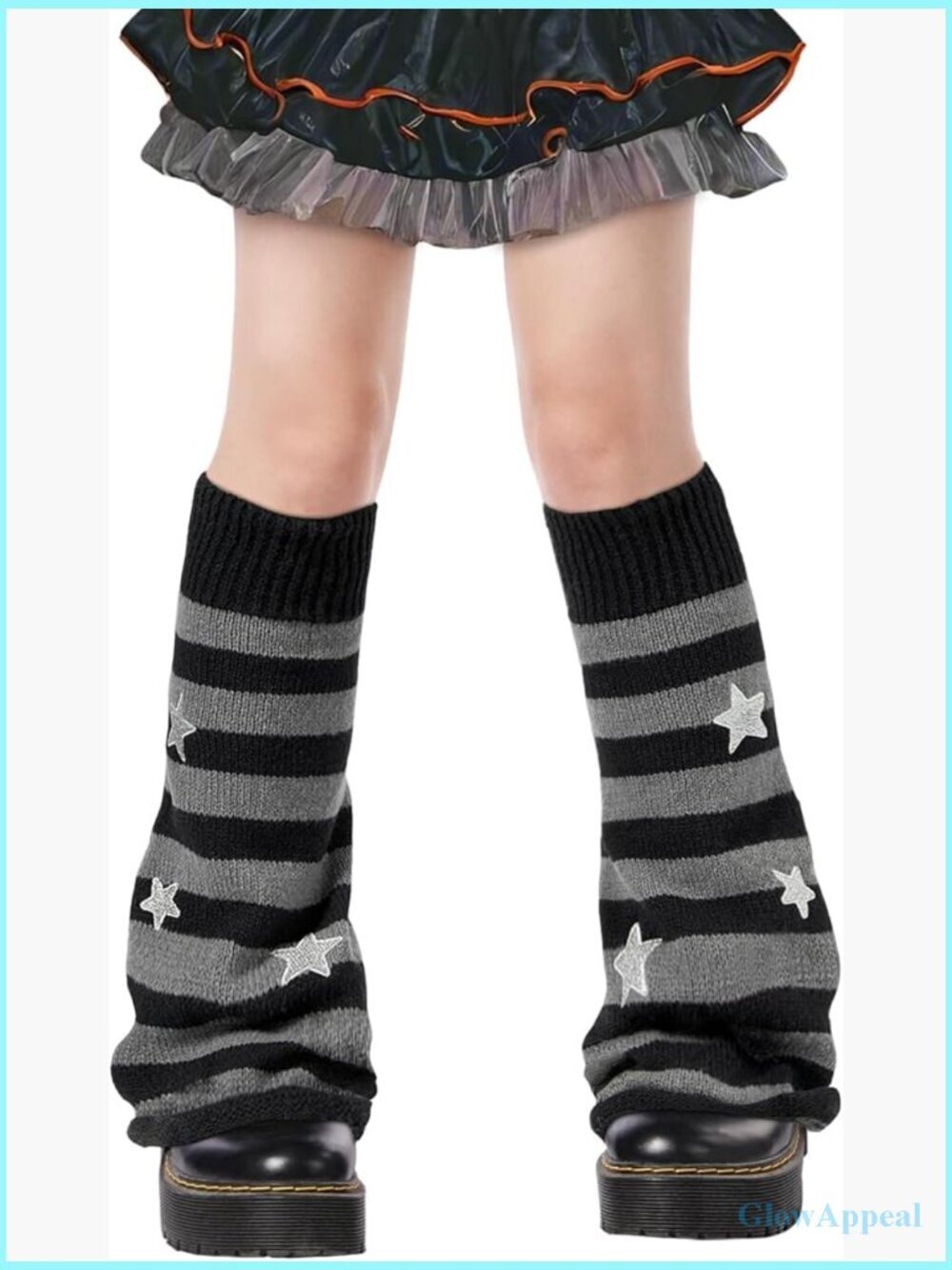 Kawaii Harajuku Flared Knitted Leg Warmers Goth Lolita Socks